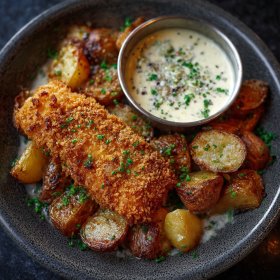 Salau in crusta de panko